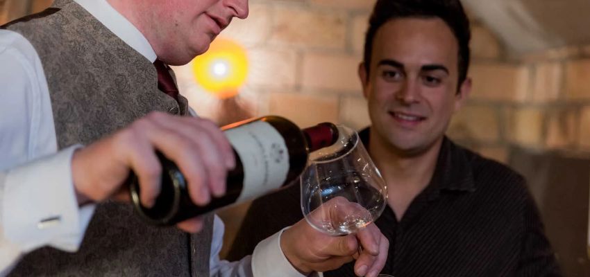 Tasting sessions in the Hotel Walserberg wine cellar 